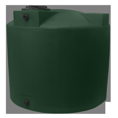 Bushman 1000 Gallon Plastic Vertical Water Storage Tank in Dark Green