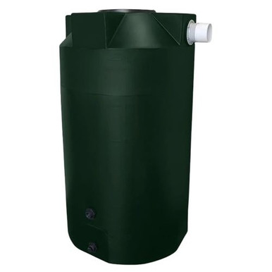 Bushman 125 Gallon Plastic Vertical Rainwater Harvesting Tank in Green