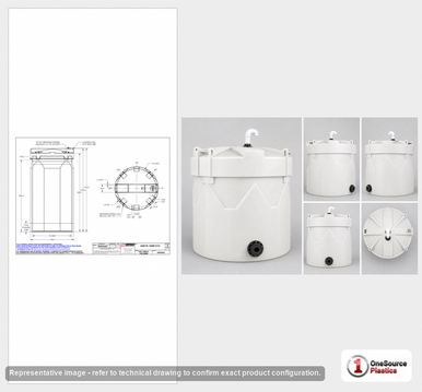 Snyder SII-1031100N43 12,500 gallon double wall tank technical drawing