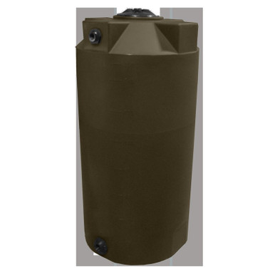 Bushman 150 Gallon Plastic Vertical Water Storage Tank in Dark Brown
