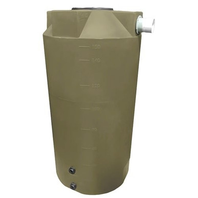 Bushman 150 Gallon Plastic Vertical Water Storage Tank in Mocha