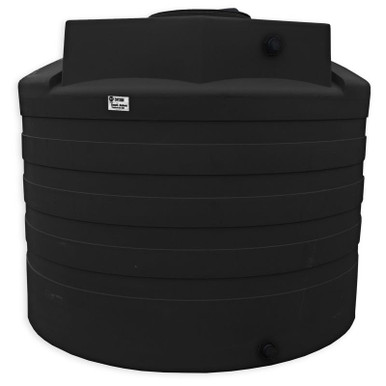 Bushman 1500 Gallon Plastic Vertical Rainwater Harvesting Tank in Black