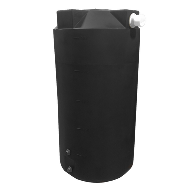 Bushman 250 Gallon Plastic Vertical Rainwater Harvesting Tank in Black