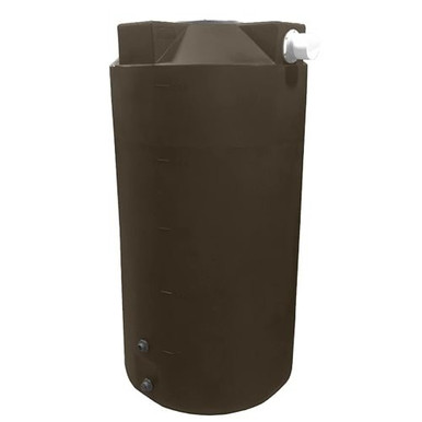 Bushman 250 Gallon Plastic Vertical Rainwater Harvesting Tank in Brown