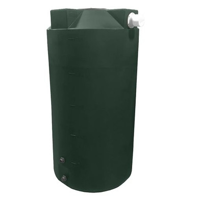 Bushman 250 Gallon Plastic Vertical Rainwater Harvesting Tank in Green