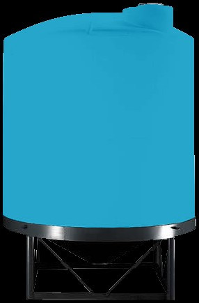 Norwesco 2500 Gallon 15 Degree HDPE Cone Bottom Tank in Blue