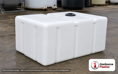 Norwesco 300 Gallon Plastic Portable Loaf Utility Tank in White