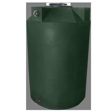 Bushman 500 Gallon Plastic Vertical Water Storage Tank in Dark Green