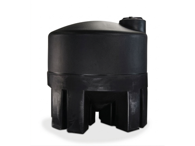 Norwesco 2500 Gallon 30 Degree Cone Bottom Tank with Poly Stand in Black