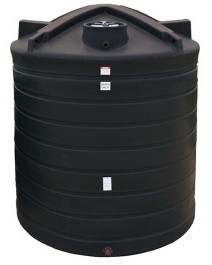 Enduraplas 3000 Gallon Plastic Vertical Water Storage Tank in Black