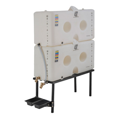 Snyder Industries 120 Gallon HDLPE Chemical Feed Station Tank with Stand in White