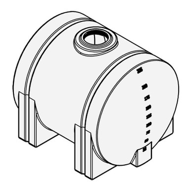 Snyder Industries 225 Gallon Plastic Horizontal Leg Tank in White