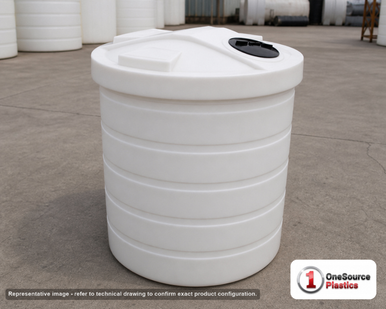 Chem-Tainer 50 Gallon Plastic Vertical Double Wall Liquid Chemical Storage Tank