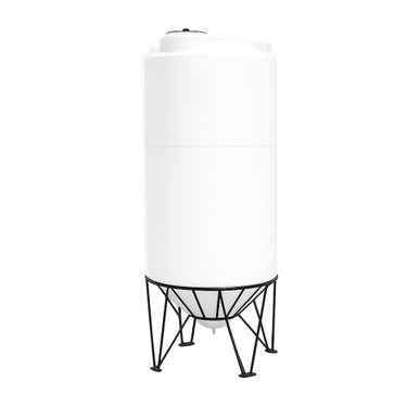 Snyder Industries 1500 Gallon 45 Degree HDPE Cone Bottom Tank in White