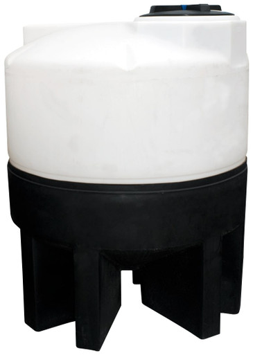 Chem-Tainer 75 Gallon 20 Degree Plastic Cone Bottom Tank with Poly Stand