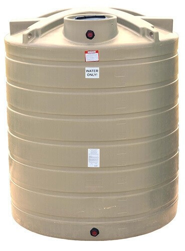 Enduraplas 2100 Gallon Beige Vertical Water Storage Tank
