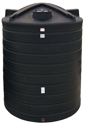 Enduraplas 10000 Gallon Black Vertical Water Storage Tank