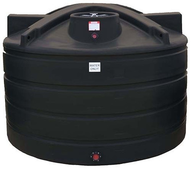 Enduraplas 1650 Gallon Black Vertical Water Storage Tank