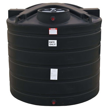 Enduraplas 1550 Gallon Black Vertical Water Storage Tank