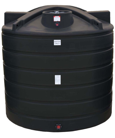 Enduraplas 3100 Gallon Black Vertical Water Storage Tank