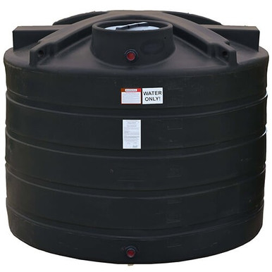 Enduraplas 1350 Gallon Black Vertical Water Storage Tank