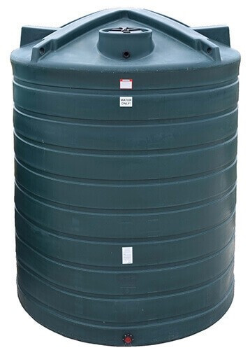 Enduraplas 10000 Gallon Dark Green Vertical Water Storage Tank