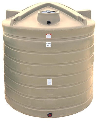 Enduraplas 8000 Gallon Beige Vertical Water Storage Tank