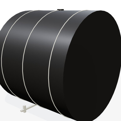 Norwesco 1335 Gallon Black Heavy Duty Elliptical Leg Tank