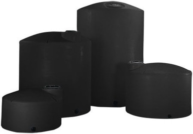 Norwesco 150 Gallon Black Vertical Storage Tank