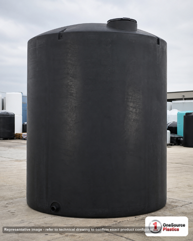 Norwesco 13000 Gallon Black Vertical Storage Tank