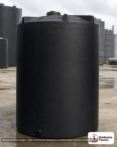 Snyder 5000 Gallon Black Heavy Duty Vertical - 1002100C34