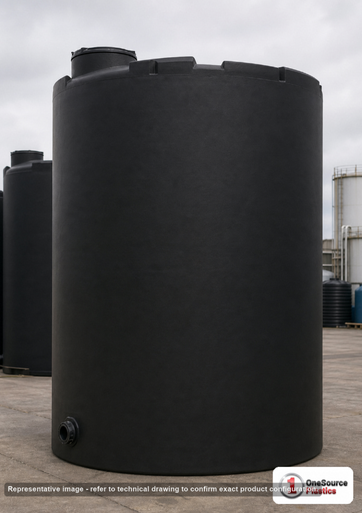 Snyder Industries 4500 Gallon Black Heavy Duty Vertical Storage Tank
