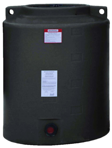 Enduraplas 210 Gallon Black Vertical Water Storage Tank