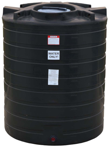 Enduraplas 870 Gallon Black Vertical Water Storage Tank