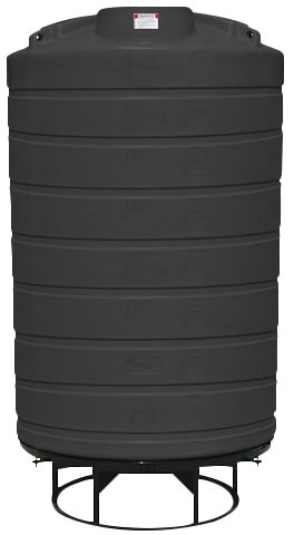 Enduraplas 3000 Gallon Black Cone Bottom Tank with Stand