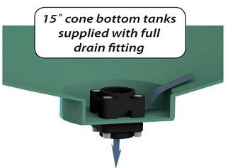 Enduraplas 870 Gallon White Cone Bottom Tank