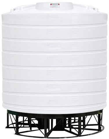 Enduraplas 8000 Gallon White Cone Bottom Tank with Stand