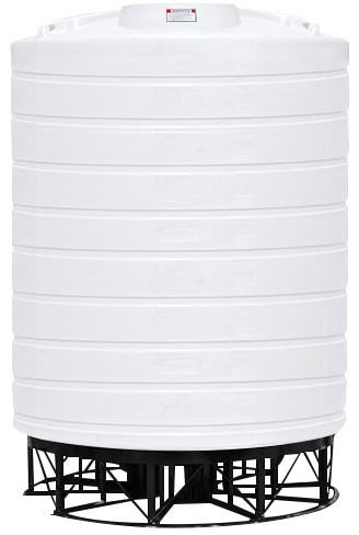 Enduraplas 10000 Gallon White Cone Bottom Tank with Stand