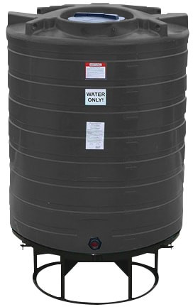 Enduraplas 870 Gallon Black Cone Bottom Tank with Stand