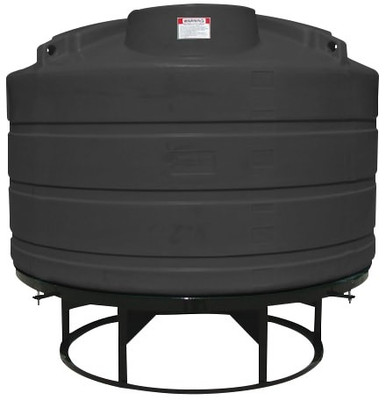 Enduraplas 1600 Gallon Black Cone Bottom Tank with Stand