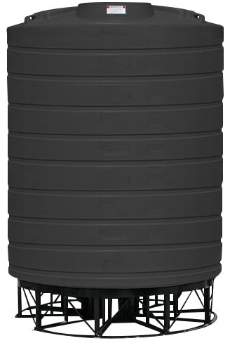 Enduraplas 10000 Gallon Black Cone Bottom Tank with Stand