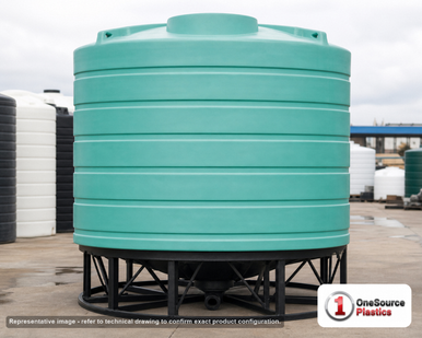 Enduraplas 8000 Gallon Green Cone Bottom Tank