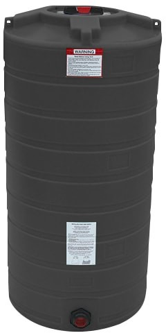 Enduraplas 150 Gallon Black Vertical Storage Tank