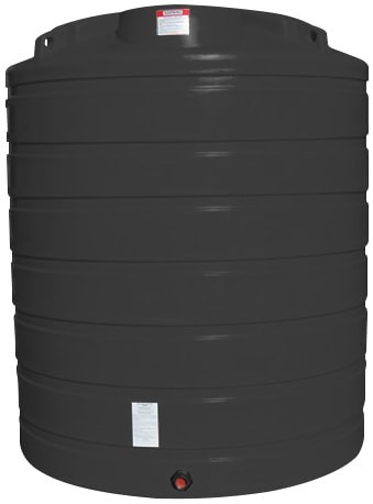 Enduraplas 2100 Gallon Black Vertical Storage Tank