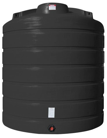 Enduraplas 4000 Gallon Black Vertical Storage Tank
