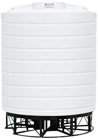 Enduraplas 5000 Gallon White Cone Bottom Tank with Stand