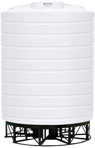 Enduraplas 6000 Gallon White Cone Bottom Tank with Stand