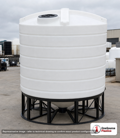 Enduraplas 3200 Gallon White Cone Bottom Tank