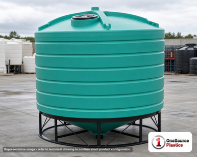 Enduraplas 3200 Gallon Green Cone Bottom Tank