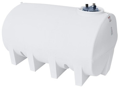 Enduraplas 2500 Gallon White Horizontal Leg Tank